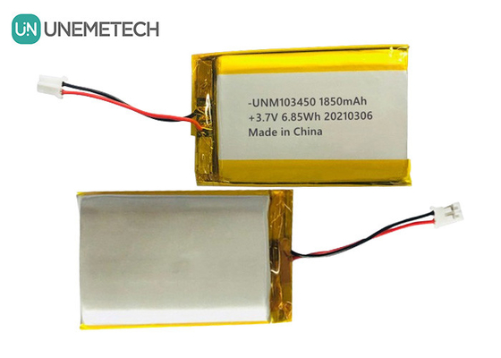 103450 3.7V 1850mAh রিচার্জযোগ্য লিপো ব্যাটারি আইইসি 62133 ইউএন 38.3 এমএসডিএস অনুমোদিত লিথিয়াম পলিমার ব্যাটারি