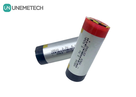 3A সিলিন্ড্রিকাল লিপো ব্যাটারি 3.7V 1600mAh 18500 লিথিয়াম পলিমার ব্যাটারি গ্রাহক ইলেকট্রনিক্সের জন্য