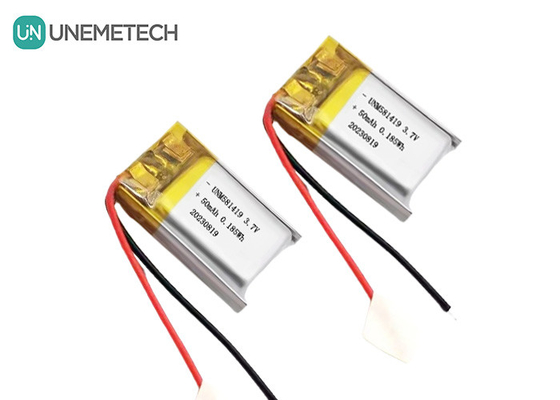 আল্ট্রা ছোট 3.7v 50mah লিপো ব্যাটারি 15C উচ্চ স্রাব হার লিথিয়াম আয়ন ব্যাটারি 581419