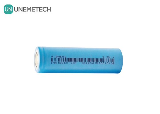 2500mAh 3.7V Max 6A ক্রমাগত চার্জ সিলিন্ড্রিকাল লিথিয়াম আয়ন ব্যাটারি 18650 INR18650-25P
