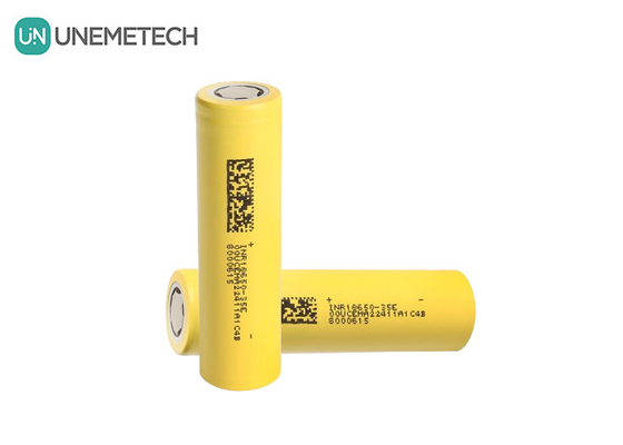 INR18650-35E 3500mAh 18650 ব্যাটারি 10A 3.7V সিলিন্ডারিকাল লিথিয়াম আয়ন সেল শক্তি সঞ্চয় সিস্টেমের জন্য
