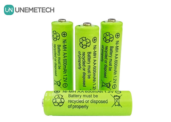 দীর্ঘ চক্র জীবন NiMH AA 1.2V 600mAh রিচার্জযোগ্য ব্যাটারি AA600 খেলনা জন্য