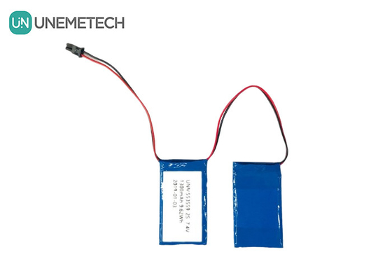 2C উচ্চ স্রাব হার লিপো ব্যাটারি প্যাক 553559 7.4V 1300mAh 2S কৃত্রিম অঙ্গ জন্য