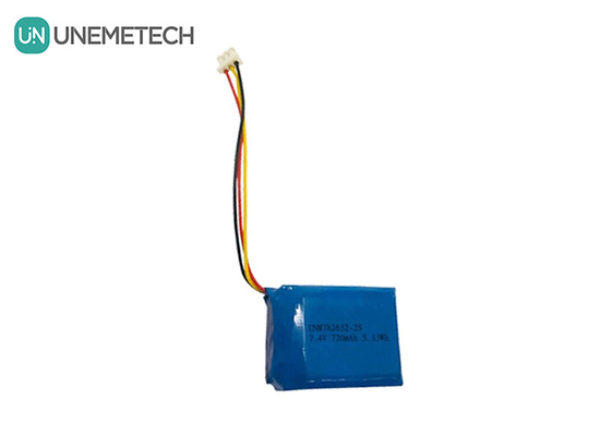 2S 7.4V লি-পলিমার ব্যাটারি প্যাক 782632 720mAh কাস্টম লিপো ব্যাটারি প্যাক