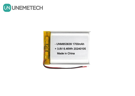 853639 4.35V 1700mAh পলিমার লি-আয়ন ব্যাটারি উচ্চ ভোল্টেজ জন্য শরীর-পরা ক্যামেরা