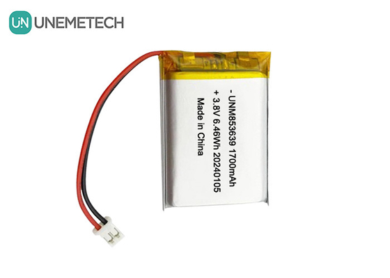 853639 4.35V 1700mAh পলিমার লি-আয়ন ব্যাটারি উচ্চ ভোল্টেজ জন্য শরীর-পরা ক্যামেরা