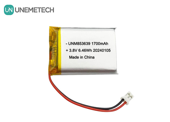 853639 4.35V 1700mAh পলিমার লি-আয়ন ব্যাটারি উচ্চ ভোল্টেজ জন্য শরীর-পরা ক্যামেরা