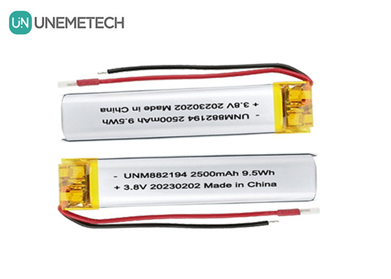 কাস্টম 882194 উচ্চ ভোল্টেজ LiPo ব্যাটারি 4.35V 2500mAh 1 বছরের ওয়ারেন্টি