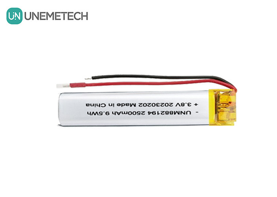 কাস্টম 882194 উচ্চ ভোল্টেজ LiPo ব্যাটারি 4.35V 2500mAh 1 বছরের ওয়ারেন্টি