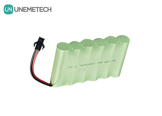 7.2V NiMH ব্যাটারি প্যাক 1800mAh দূরবর্তী নিয়ন্ত্রণ গাড়ির জন্য নিকেল ধাতু হাইড্রাইড ব্যাটারি