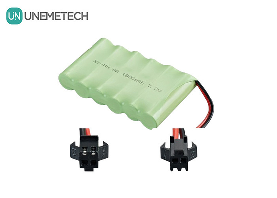 7.2V NiMH ব্যাটারি প্যাক 1800mAh দূরবর্তী নিয়ন্ত্রণ গাড়ির জন্য নিকেল ধাতু হাইড্রাইড ব্যাটারি