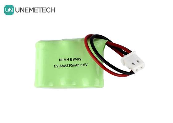1/2AAA NiMH রিচার্জেবল ব্যাটারি প্যাক 3.6V 230mAh কলাম রিচার্জেবল ব্যাটারি প্যাক