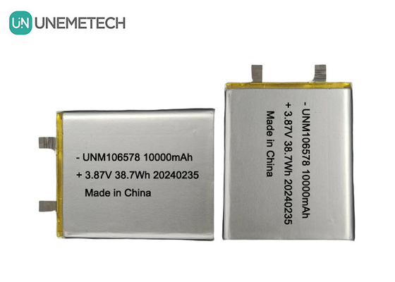উচ্চ ক্ষমতা LiPo ব্যাটারি 10000mAh 3.87V 106578 শক্তি সঞ্চয় সিস্টেমের জন্য