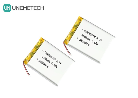 UNEMETECH 605060 2000mAh পলিমার লিথিয়াম ব্যাটারি 3.7V সৌন্দর্য যন্ত্র পুনরায় চার্জযোগ্য ব্যাটারি