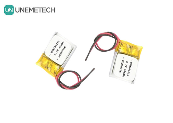 আল্ট্রা থিন লিথিয়াম পলিমার ব্যাটারি 401215 3.7V 45mAh জিপিএস ট্র্যাকারের জন্য লি পো ব্যাটারি