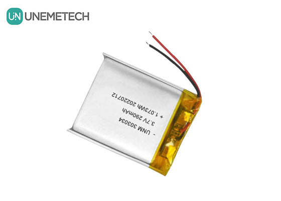 3.7V 290mAh রিচার্জযোগ্য লিথিয়াম-আয়ন পলিমার ব্যাটারি 303034 বৈদ্যুতিক খেলনা জন্য