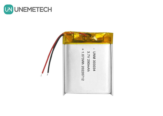 3.7V 290mAh রিচার্জযোগ্য লিথিয়াম-আয়ন পলিমার ব্যাটারি 303034 বৈদ্যুতিক খেলনা জন্য