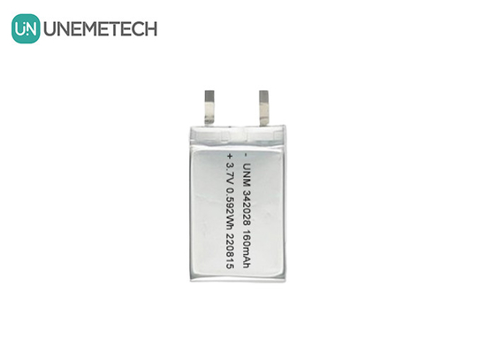 ব্লুটুথ ব্যাটারি 160mAh 3.7V রিচার্জযোগ্য লিথিয়াম পলিমার আইওন ব্যাটারি 342028 ট্র্যাকারের জন্য