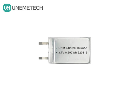 ব্লুটুথ ব্যাটারি 160mAh 3.7V রিচার্জযোগ্য লিথিয়াম পলিমার আইওন ব্যাটারি 342028 ট্র্যাকারের জন্য