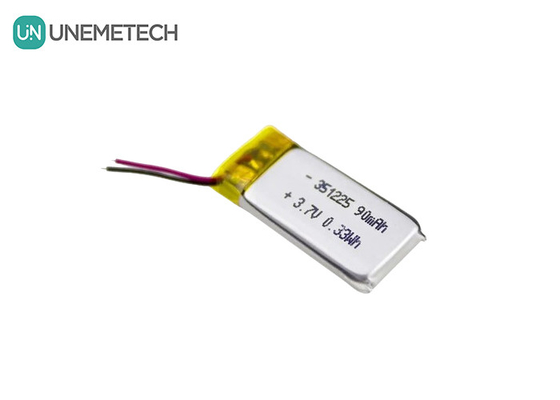 351225 পলিমার লি-ইয়ন ব্যাটারি 3.7V 90mAh রিচার্জযোগ্য অতি পাতলা লি পলিমার ব্যাটারি
