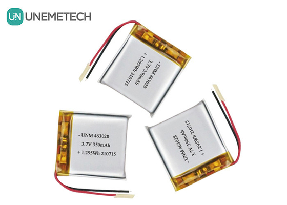 গেমপ্যাডের জন্য লি-পলি প্যাক 463028 3.7V 350mAh রিচার্জযোগ্য লি পলিমার ব্যাটারি
