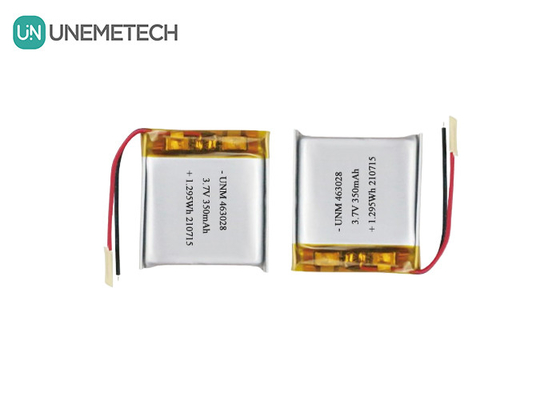 গেমপ্যাডের জন্য লি-পলি প্যাক 463028 3.7V 350mAh রিচার্জযোগ্য লি পলিমার ব্যাটারি