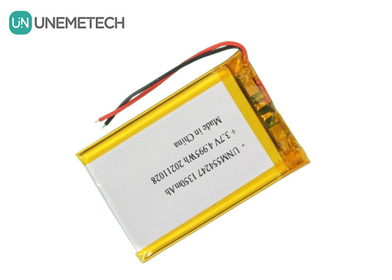 3.7V 1350mAh রিচার্জযোগ্য লি-আয়ন পলিমার ব্যাটারি প্যাক 554247 মিনি ড্রোনের জন্য