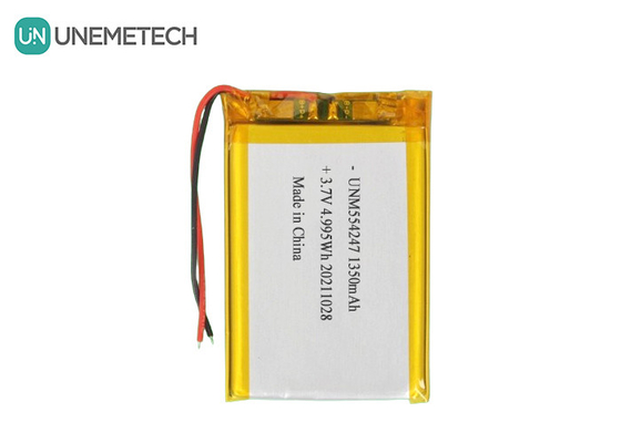 3.7V 1350mAh রিচার্জযোগ্য লি-আয়ন পলিমার ব্যাটারি প্যাক 554247 মিনি ড্রোনের জন্য