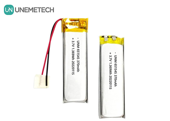 3.7V 370mAh 651545 ডিজিটাল প্রোডাক্টের জন্য রিচার্জযোগ্য লিথিয়াম লিথিয়াম-আয়ন পলিমার ব্যাটারি