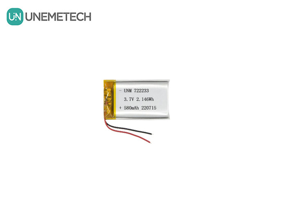 লিথিয়াম পলিমার ব্যাটারি 722233 3.7V 580mAh LiPo ব্যাটারি চীন থেকে প্রস্তুতকারক
