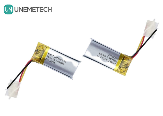 3স্মার্টওয়াচের জন্য.7V 380mAh রিচার্জযোগ্য লি-পলিমার ব্যাটারি 101330
