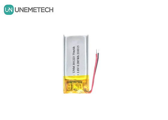 3.8V 75mAh লিথিয়াম আয়ন পলিমার ব্যাটারি 321223 ইলেকট্রনিক পেনের জন্য ছোট লিপো ব্যাটারি