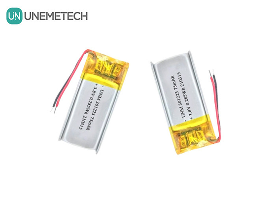 3.8V 75mAh লিথিয়াম আয়ন পলিমার ব্যাটারি 321223 ইলেকট্রনিক পেনের জন্য ছোট লিপো ব্যাটারি