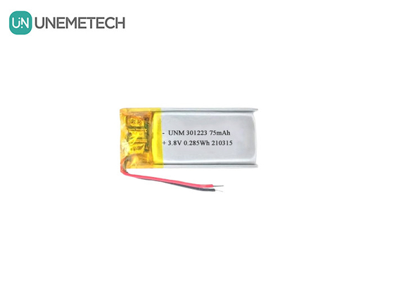 3.8V 75mAh লিথিয়াম আয়ন পলিমার ব্যাটারি 321223 ইলেকট্রনিক পেনের জন্য ছোট লিপো ব্যাটারি