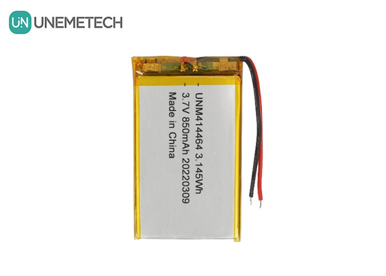3.7V 850mAh রিচার্জযোগ্য LiPo ব্যাটারি 414464 টেবিল ল্যাম্পের জন্য ব্যাগ ব্যাটারি