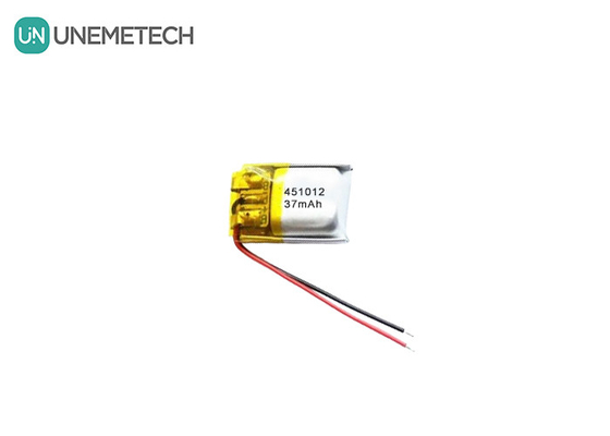 451012 3.7V 37mAh রিচার্জযোগ্য ক্ষুদ্র লিথিয়াম পলিমার ব্যাটারি মাইক্রো ডিভাইসের জন্য