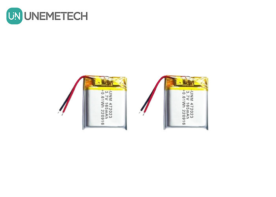 রিচার্জযোগ্য লিথিয়াম-আইন পলিমার ব্যাটারি 3.7V 165mAh 472023 MP3 প্লেয়ার ব্যাটারি