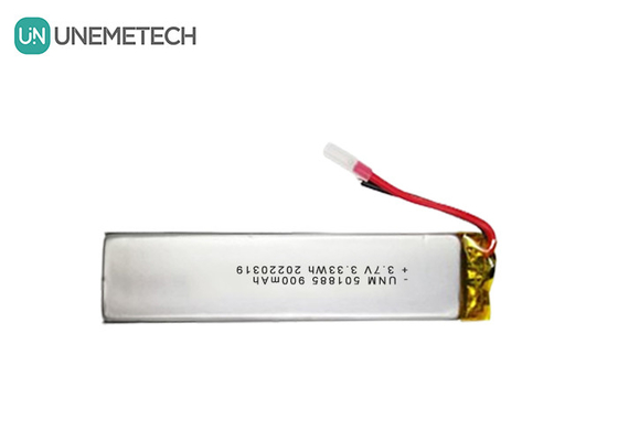 3.7V 900mAh লিপো ব্যাটারি আয়তক্ষেত্রাকার লিথিয়াম পলিমার ব্যাটারি 501885 ক্ষুদ্রতম Cemera জন্য