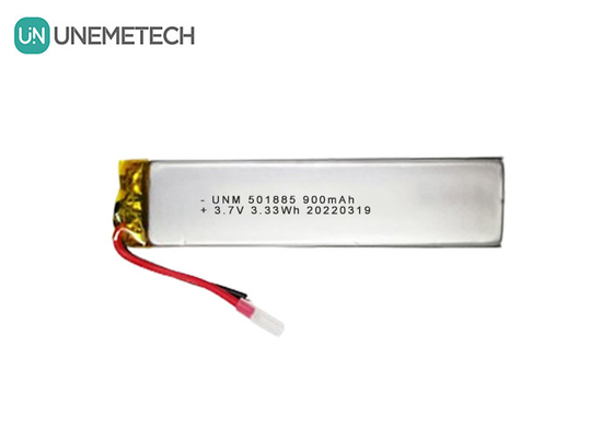 3.7V 900mAh লিপো ব্যাটারি আয়তক্ষেত্রাকার লিথিয়াম পলিমার ব্যাটারি 501885 ক্ষুদ্রতম Cemera জন্য