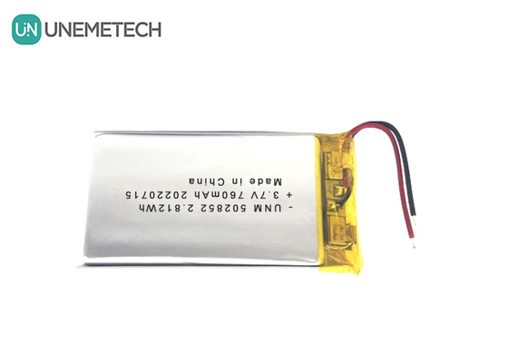 3.7V 760mAh লিথিয়াম-আয়ন পলিমার রিচার্জেবল ব্যাটারি 502852 এলইডি লাইটের জন্য