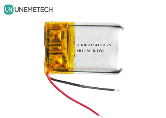 3.7V লিপো রিচার্জেবল ব্যাটারি 541416 81mAh ব্লুটুথ হেডসেটের জন্য ছোট লিপো ব্যাটারি