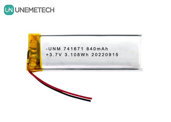 3.7V 840mAh লিপো রিচার্জেবল ব্যাটারি 741671 স্মার্ট সকেট জন্য