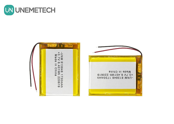 3.7V 1730mAh বড় ক্ষমতা লিথিয়াম আয়ন পলিমার ব্যাটারি 813848 পাওয়ার ব্যাংকের জন্য