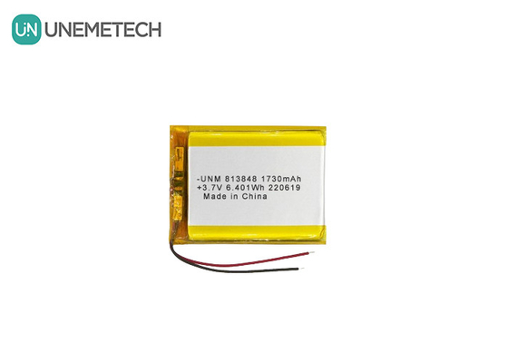 3.7V 1730mAh বড় ক্ষমতা লিথিয়াম আয়ন পলিমার ব্যাটারি 813848 পাওয়ার ব্যাংকের জন্য