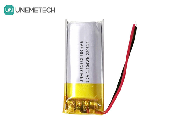 1S LiPo ব্যাটারি 3.7V 380mAh রিচার্জযোগ্য লি-পলিমার ব্যাটারি 861632 টেবিল ল্যাম্পের জন্য