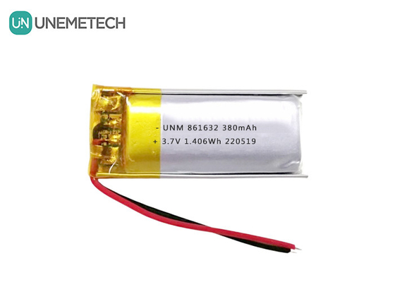 1S LiPo ব্যাটারি 3.7V 380mAh রিচার্জযোগ্য লি-পলিমার ব্যাটারি 861632 টেবিল ল্যাম্পের জন্য
