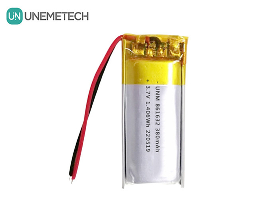 1S LiPo ব্যাটারি 3.7V 380mAh রিচার্জযোগ্য লি-পলিমার ব্যাটারি 861632 টেবিল ল্যাম্পের জন্য