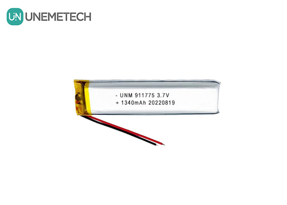3.7V লিপো রিচার্জেবল ব্যাটারি 1340mAh লিথিয়াম পলিমার ব্যাটারি 911775 স্মার্ট পেনের জন্য