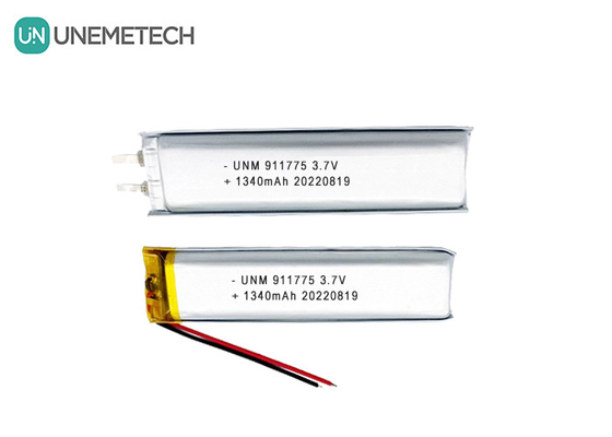 3.7V লিপো রিচার্জেবল ব্যাটারি 1340mAh লিথিয়াম পলিমার ব্যাটারি 911775 স্মার্ট পেনের জন্য