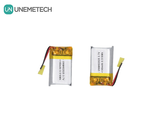 3.7V 140mAh 402025 রিচার্জযোগ্য ব্যাটারি কম্প্যাক্ট ম্যাসেজারের জন্য লিপো ব্যাটারি